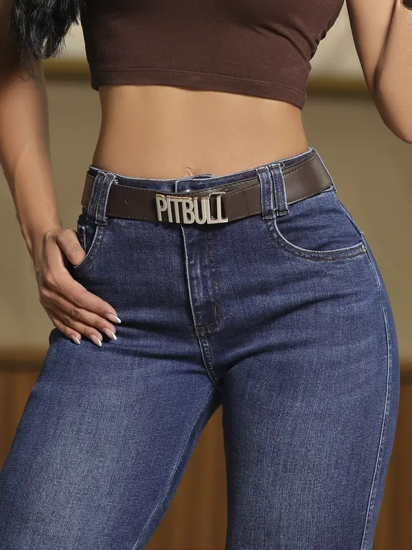 Calça Boyfriend Casual e Estilosa com Cinto Pit Bull Jeans