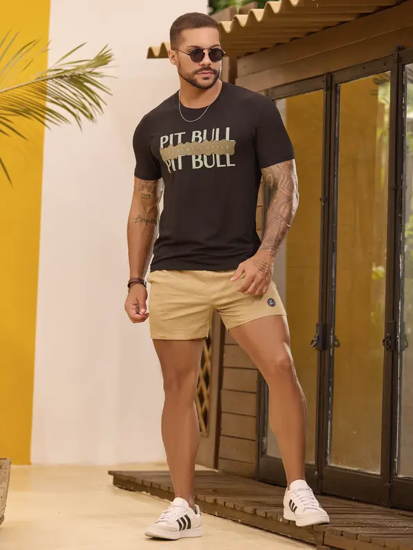 Camiseta Masculina Gola O Estilosa e Autêntica Pit Bull Jeans Premium