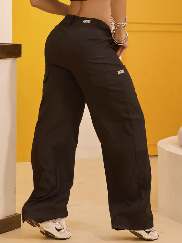 Calça Wide Leg Estilosa e Casual com Bolsos Cargo Empório Pit Bull