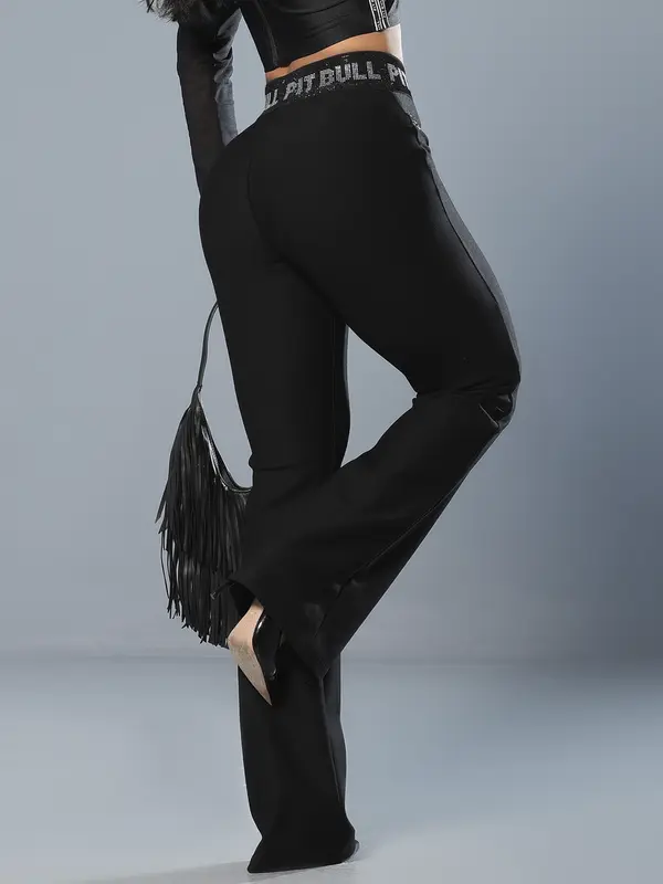 Calça Montaria Flare Elegante e Estilosa com Elástico no Cós Pit Bull Jeans Luxo