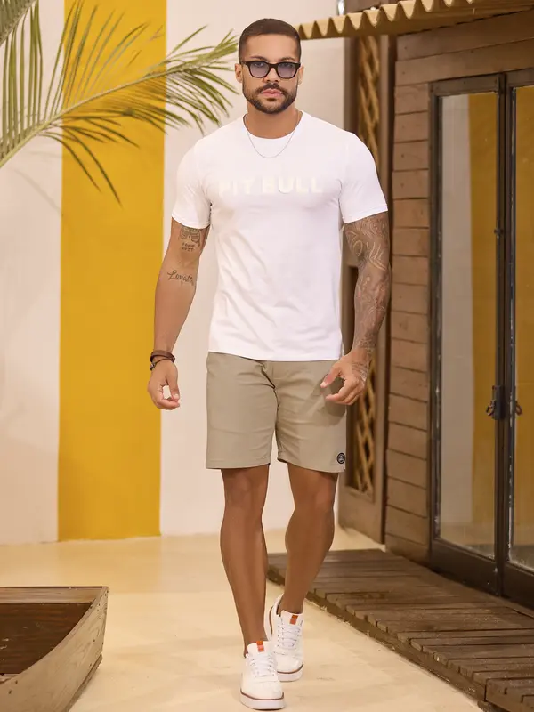 Bermuda Masculina Casual e Confortável Pit Bull Jeans Luxo