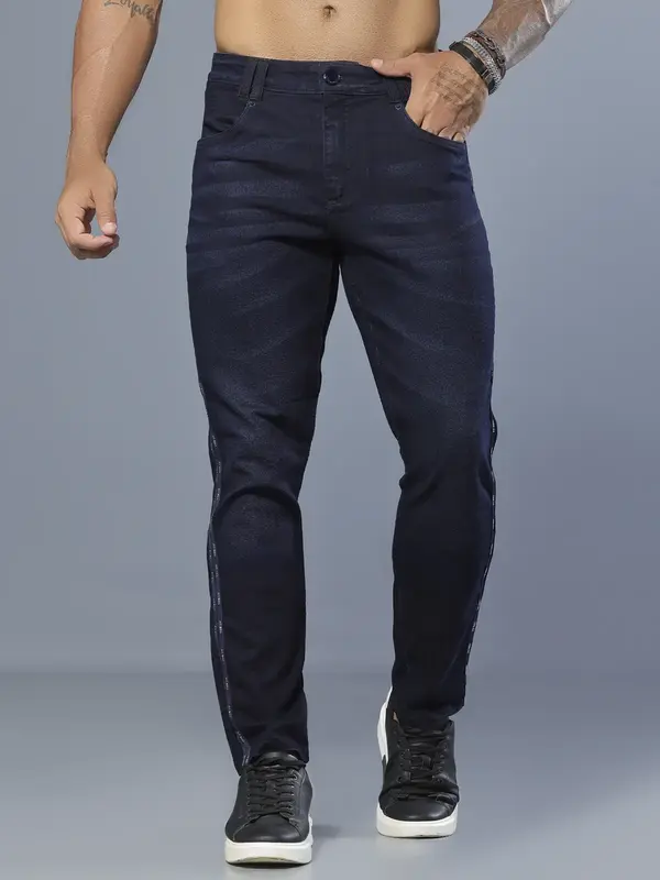 Calça Masculina Casual e Sofisticada com Detalhe Lateral Pit Bull Jeans Luxo