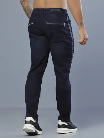 Calça Masculina Casual e Sofisticada com Detalhe Lateral Pit Bull Jeans Luxo
