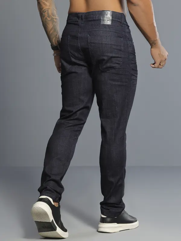 Calça Masculina Pit Bull Jeans Luxo Confortável e Casual com Lavado Escuro