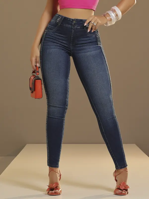Calça Skinny Estilosa e Confortável com Laterais Personalizadas Pit Bull Jeans Luxo
