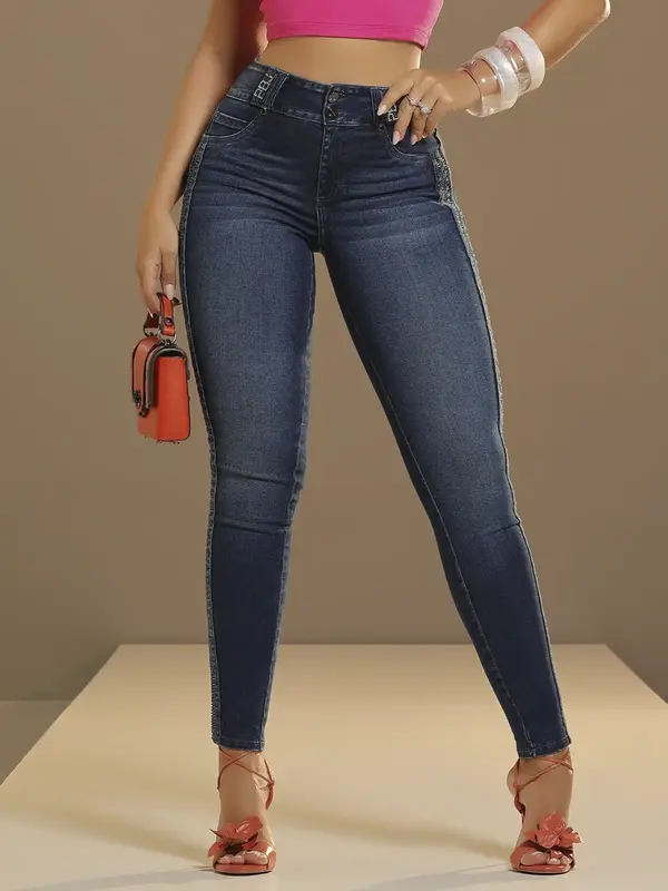 Calça Skinny Estilosa e Confortável com Laterais Personalizadas Pit Bull Jeans Luxo
