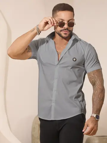 Camisa Masculina Gola Polo Elegante com Acabamento Sofisticado Pit Bull Jeans Luxo