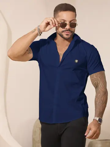 Camisa Masculina Gola Polo Elegante com Acabamento Sofisticado Pit Bull Jeans Luxo