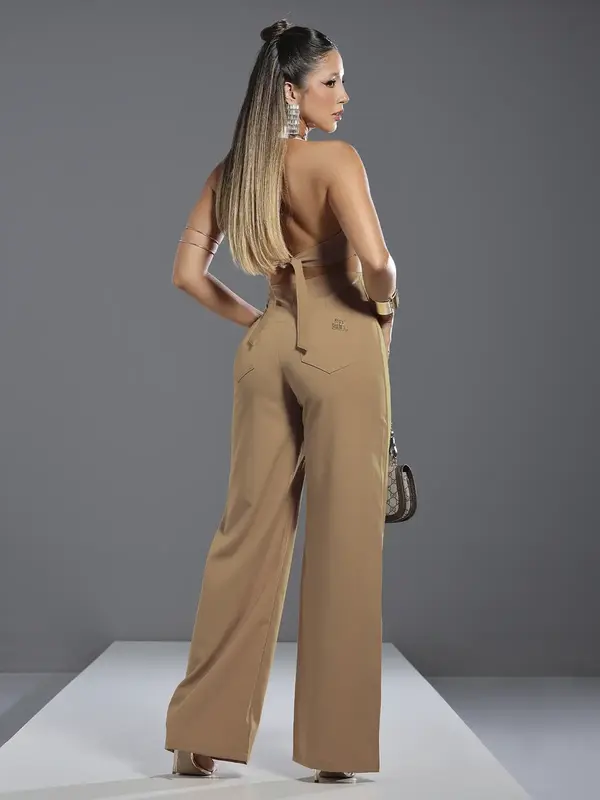 Macacão Alfaiataria Color Elegante com Modelagem Sofisticada Pit Bull Jeans Luxo