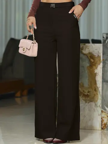 Calça Pantalona Elegante e Sofisticada com Cinto Empório Pit Bull