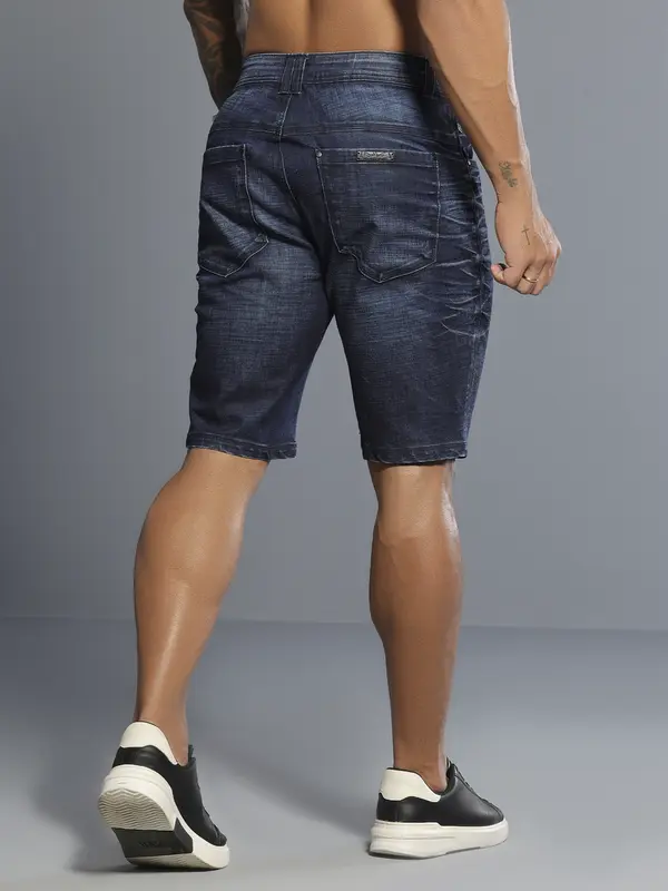 Bermuda Masculina Casual e Sofisticada com Acabamento Destroyed Pit Bull Jeans Luxo