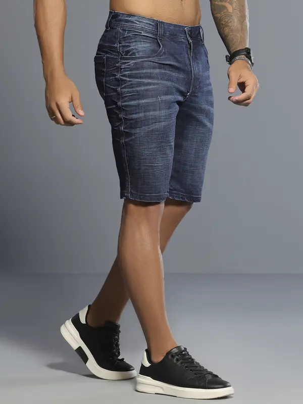Bermuda Masculina Casual e Sofisticada com Acabamento Destroyed Pit Bull Jeans Luxo