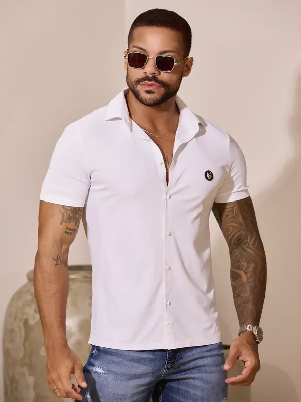 Camisa Masculina Gola Polo Estilosa e Sofisticada Pit Bull Jeans Luxo