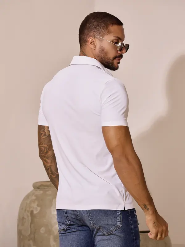Camisa Masculina Gola Polo Estilosa e Sofisticada Pit Bull Jeans Luxo