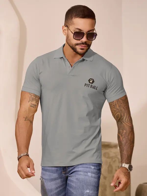 Polo Masculina Casual e Versátil com Caimento Confortável Pit Bull Jeans Luxo