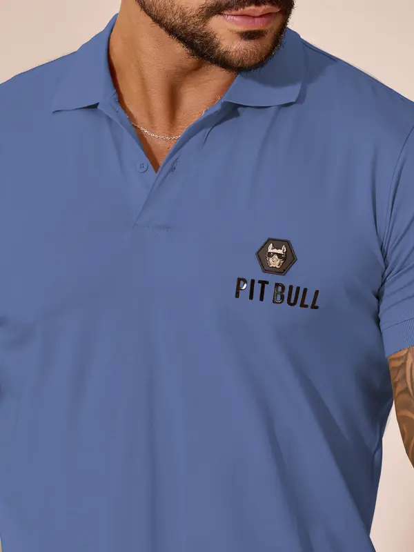 Polo Masculina Casual e Versátil com Caimento Confortável Pit Bull Jeans Luxo