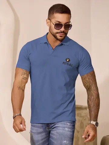 Polo Masculina Casual e Versátil com Caimento Confortável Pit Bull Jeans Luxo