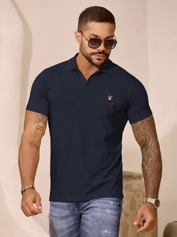 Polo Masculina Casual e Versátil com Caimento Confortável Pit Bull Jeans Luxo