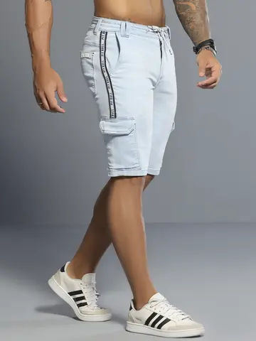 Bermuda Masculina Estilosa com Elástico Lateral e Cordão de Amarração Pit Bull Jeans Luxo