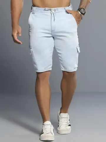 Bermuda Masculina Estilosa com Elástico Lateral e Cordão de Amarração Pit Bull Jeans Luxo