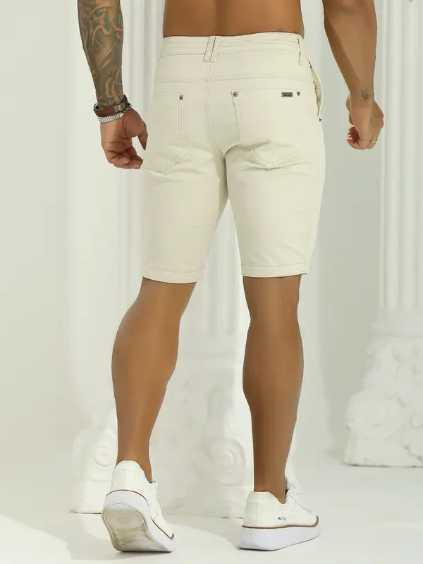 Bermuda Masculina Estilosa e Casual com Logomania Lateral Pit Bull Jeans Luxo