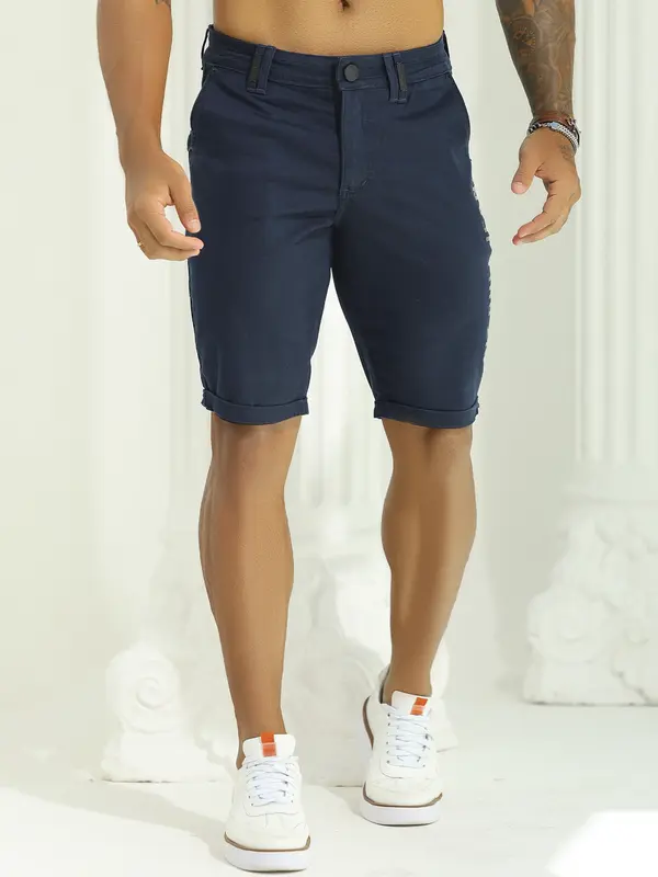 Bermuda Masculina Estilosa e Casual com Logomania Lateral Pit Bull Jeans Luxo