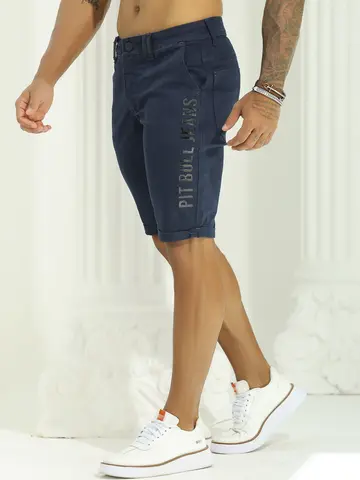 Bermuda Masculina Estilosa e Casual com Logomania Lateral Pit Bull Jeans Luxo
