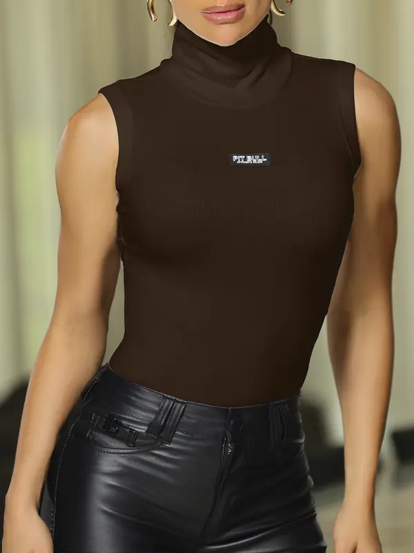 Blusa Gola Alta Elegante e Sofisticada com Modelagem Ajustada Empório Pit Bull