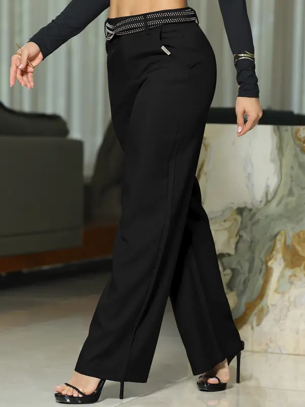 Calça Pantalona Empório Pit Bull Elegante e Versátil com Cinto Personalizado