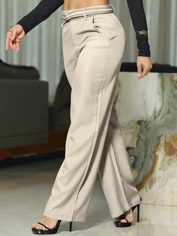 Calça Pantalona Empório Pit Bull Elegante e Versátil com Cinto Personalizado
