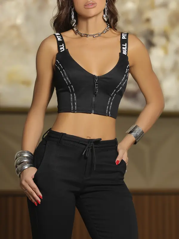 Calça Jogger Preta Confortável e Elegante com Cordão de Amarração Pit Bull Jeans Premium