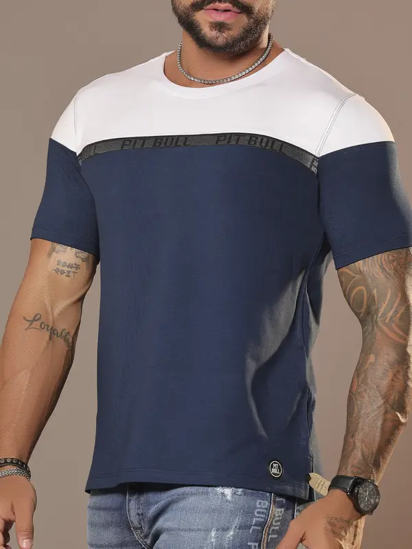 Camiseta Gola O Sofisticada e Casual com Acabamento Premium Pit Bull Jeans Luxo