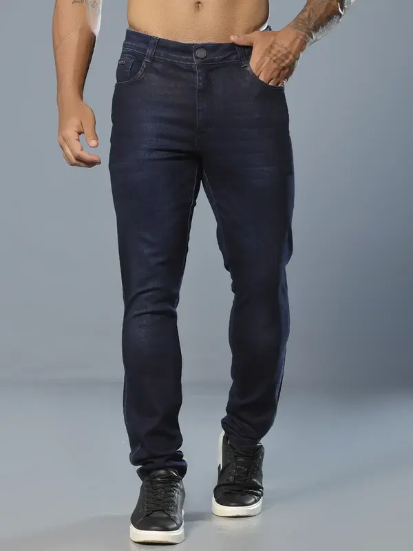 Calça Masculina Pit Bull Jeans Luxo Casual com Modelagem Moderna e Bordado no Bolso