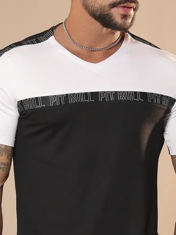 Camiseta Gola V Estilosa e Autêntica com Elástico Personalizado Pit Bull Jeans Luxo