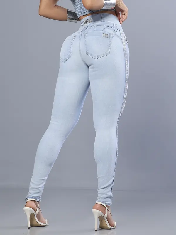 Calça Cintura Perfeita Modeladora e Estilosa com Elástico Lateral Pit Bull Jeans Luxo