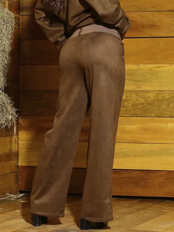 Calça Pantalona Elegante e Versátil com Cinto Sofisticado Pit Bull Jeans Luxo