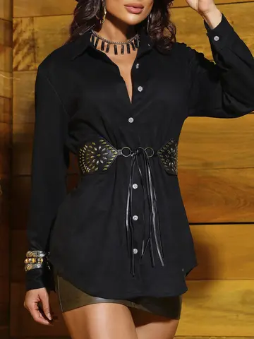 Max Camisa Elegante e Sofisticada com Cinto Personalizado Pit Bull Jeans Luxo