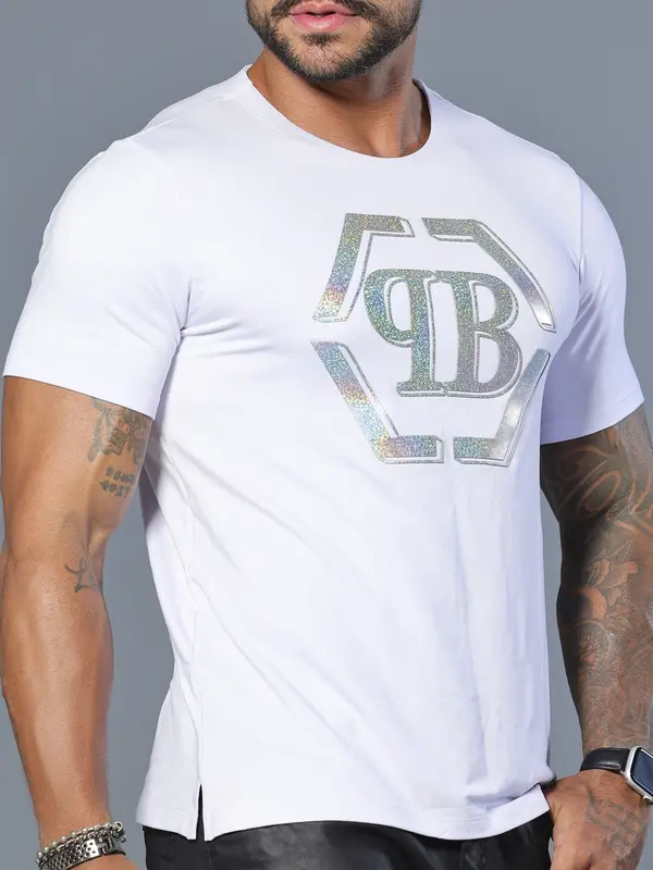 Camiseta Gola O Estilosa e Casual com Estampa Frontal Pit Bull Jeans Luxo