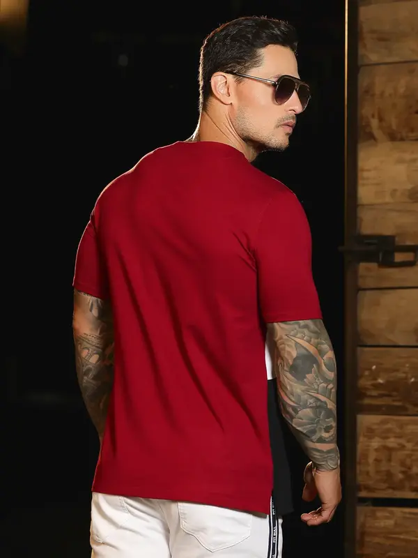 Camiseta Gola O Estilosa e Casual com Logomania em Relevo Pit Bull Jeans Luxo