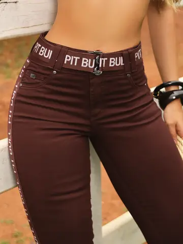 Calça Skinny Color Modeladora com Cinto e Lateral Personalizada Pit Bull Jeans Luxo