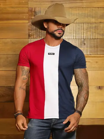 Camiseta Gola O Autêntica e Estilosa com Elásticos Laterais Pit Bull Jeans Luxo