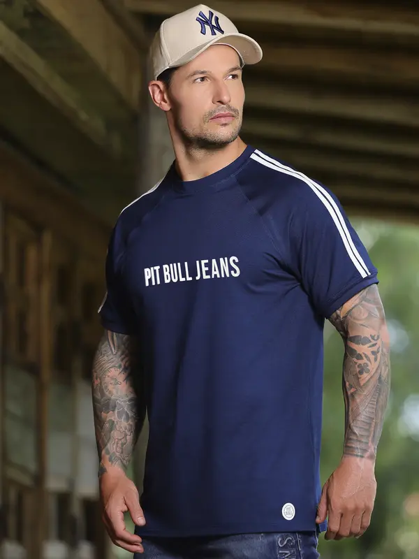 Camiseta Gola O Estilosa e Casual com Logomania Pit Bull Jeans Luxo