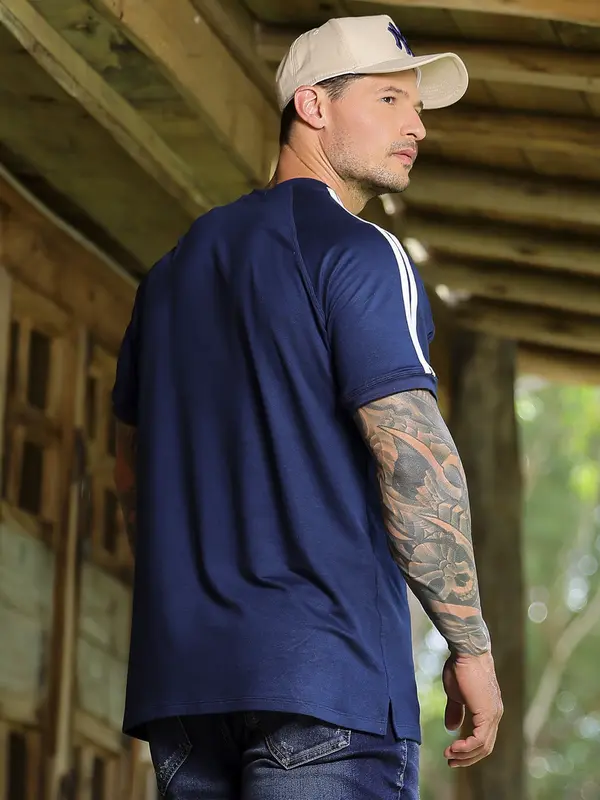 Camiseta Gola O Estilosa e Casual com Logomania Pit Bull Jeans Luxo