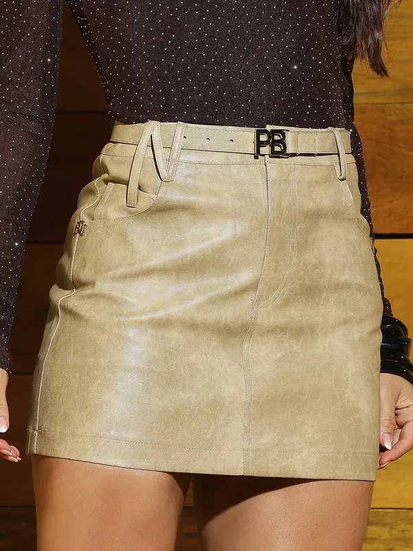Short Saia Sofisticado e Versátil com Cinto Personalizado Pit Bull Jeans Luxo