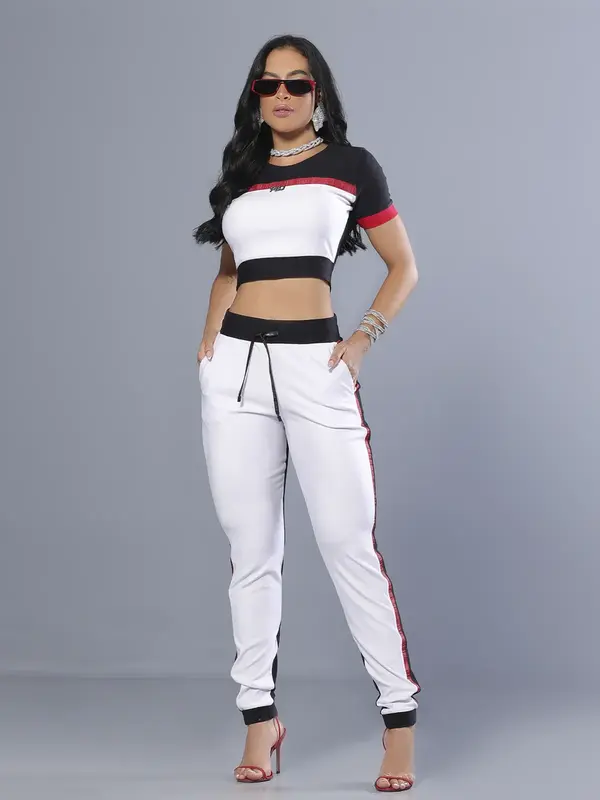Cropped Elegante e Sofisticado com Elástico Personalizado Pit Bull Jeans Luxo