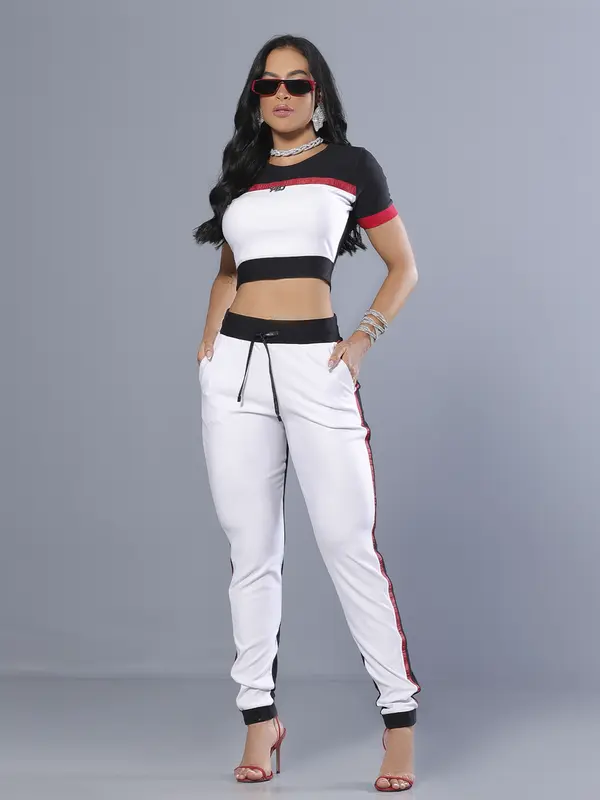 Calça Jogger Estilosa com Cordão de Amarração e Elástico Personalizado Pit Bull Jeans Luxo