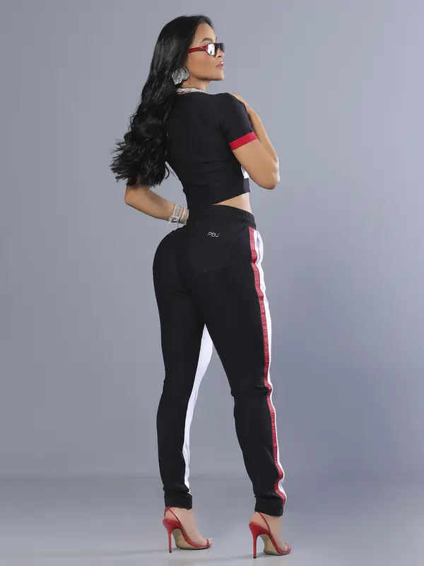 Calça Jogger Estilosa com Cordão de Amarração e Elástico Personalizado Pit Bull Jeans Luxo