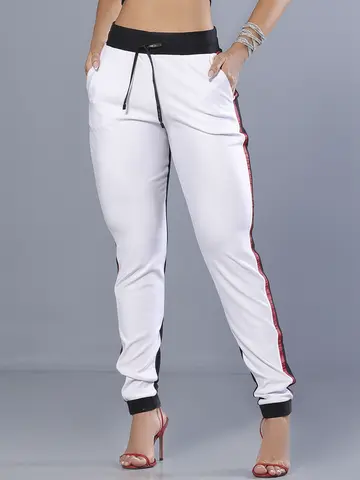 Calça Jogger Estilosa com Cordão de Amarração e Elástico Personalizado Pit Bull Jeans Luxo