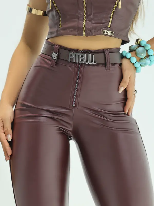 Calça Skinny Color Estilosa com Modelagem Ajustada e Cinto Personalizado Pit Bull Jeans Premium