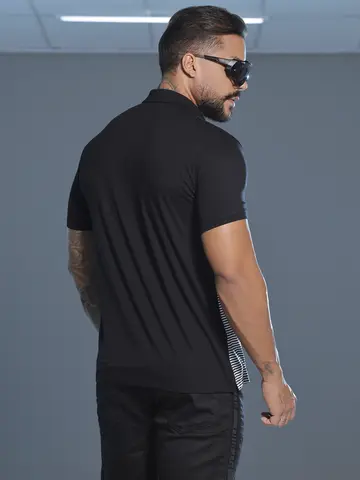 Polo Masculina Autêntica e Sofisticada com Estampa em Relevo Pit Bull Jeans Luxo